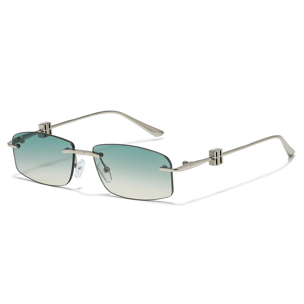 Avant-Garde Minimalistische Rechteck Sonnenbrille Brehn
