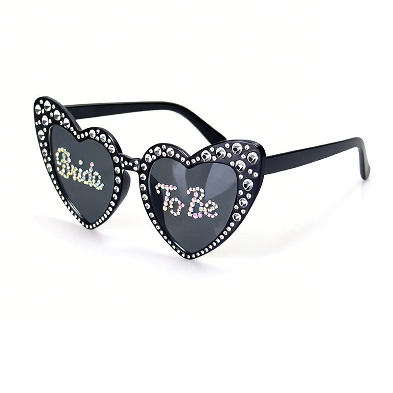 Rhinestone-besetzte Herzförmige Sonnenbrille Brehn