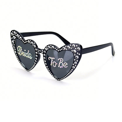 Rhinestone-besetzte Herzförmige Sonnenbrille Brehn