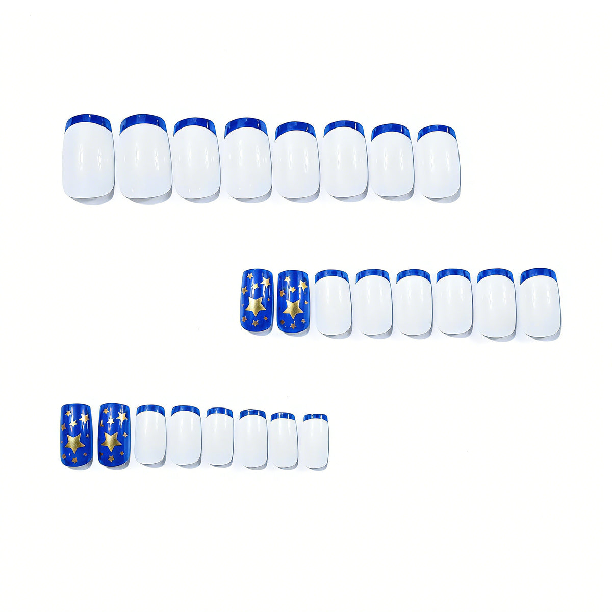 Stern-verzierte Acryl-Nagelerweiterungen Brehn