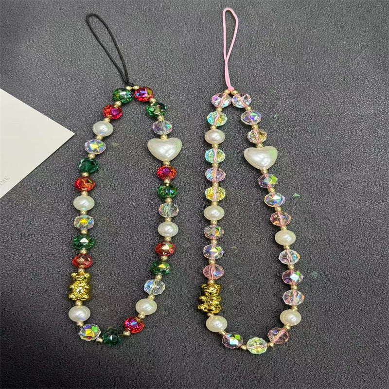 Buntes Perlen Charm Halskette Brehn