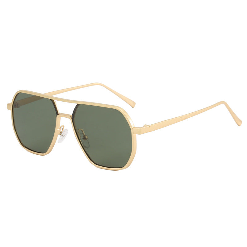 Damen trendige Sonnenbrille mit modernem Geometrie-Rahmen Brehn