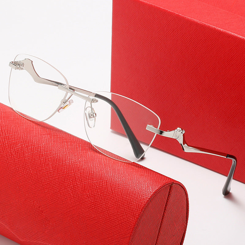 Damen modische Sonnenbrille mit asymmetrischem Rahmen und komfortablen Nasenpads Brehn