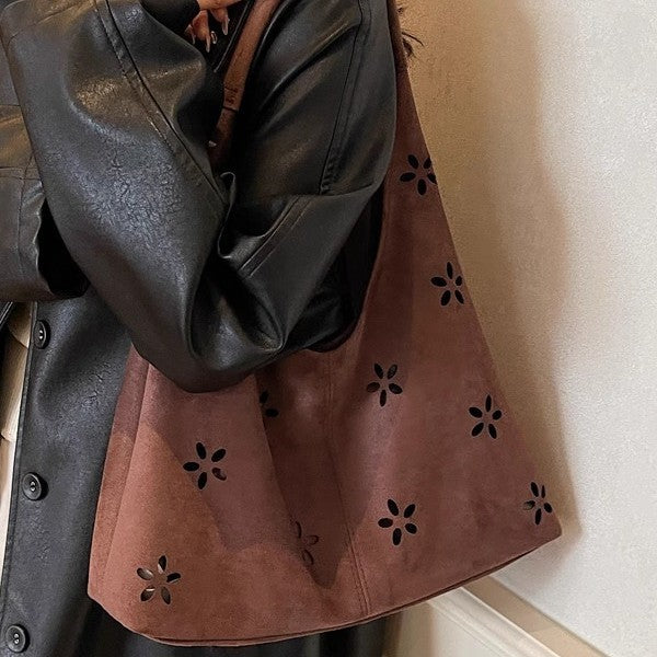 Blumen-Ausschnitt Lässige Tasche Brehn
