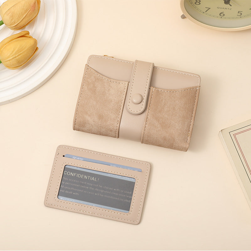Texturiertes Multi-Topf-Snap-Verschluss-Wallet Brehn