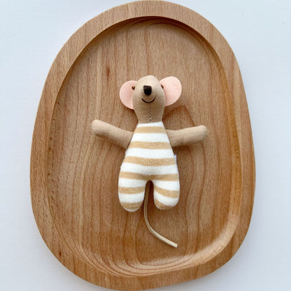 Miniatur Artisan Stoffmaus Puppe mit Flügelcape