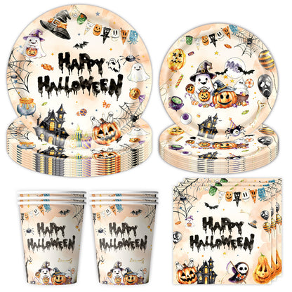 Papierservietten-Set mit Halloween-Motiven und detailreichem Druck für Partydekoration