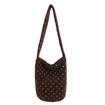 Weiche Plüsch Utility Schultertasche