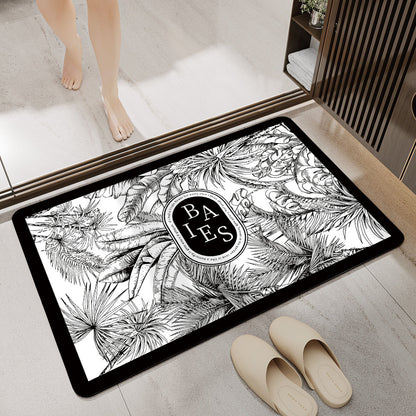 Florales Design Absorbierende Badezimmermatte Brehn