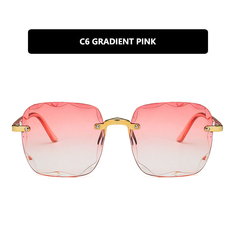 Damen trendige quadratische Sonnenbrille mit luxuriösem Metallrahmen Brehn