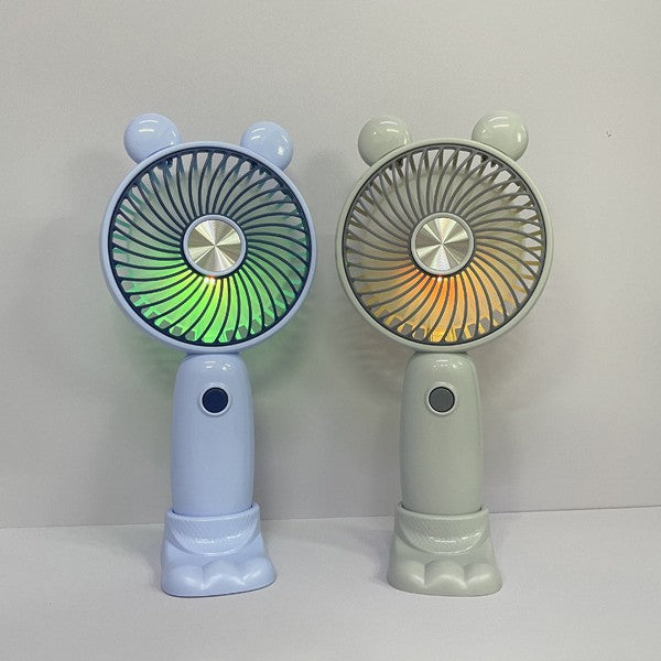 Unisex Tragbarer Handventilator mit LED-Beleuchtung und kreativem Design Brehn