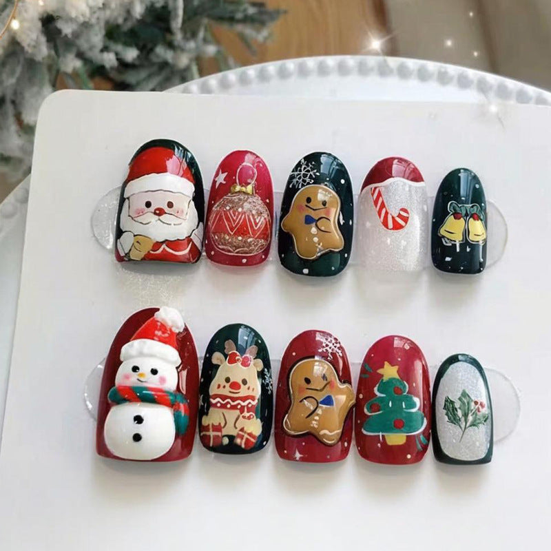 Kunstnagelset mit festlichen Weihnachtsmotiven Brehn 1787561395
