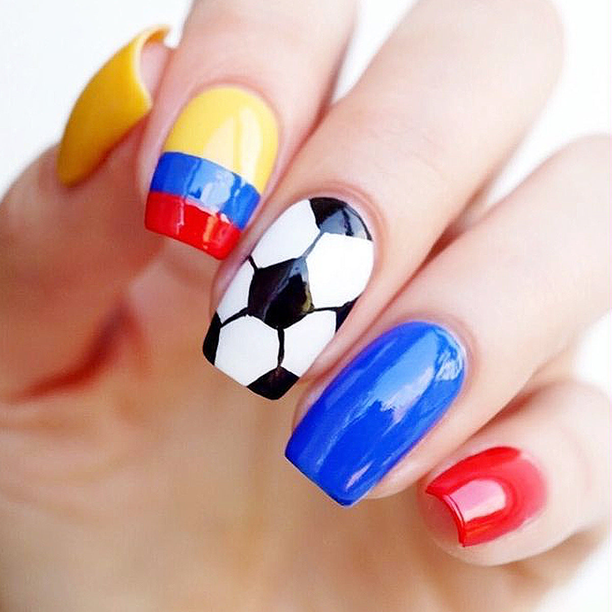 Fußball-Themen Acryl Nagel Kunst Set Brehn