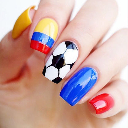 Fußball-Themen Acryl Nagel Kunst Set Brehn