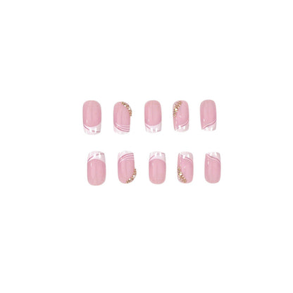 Elegante französische Spitzen-Gel-Nagelerweiterungen Brehn