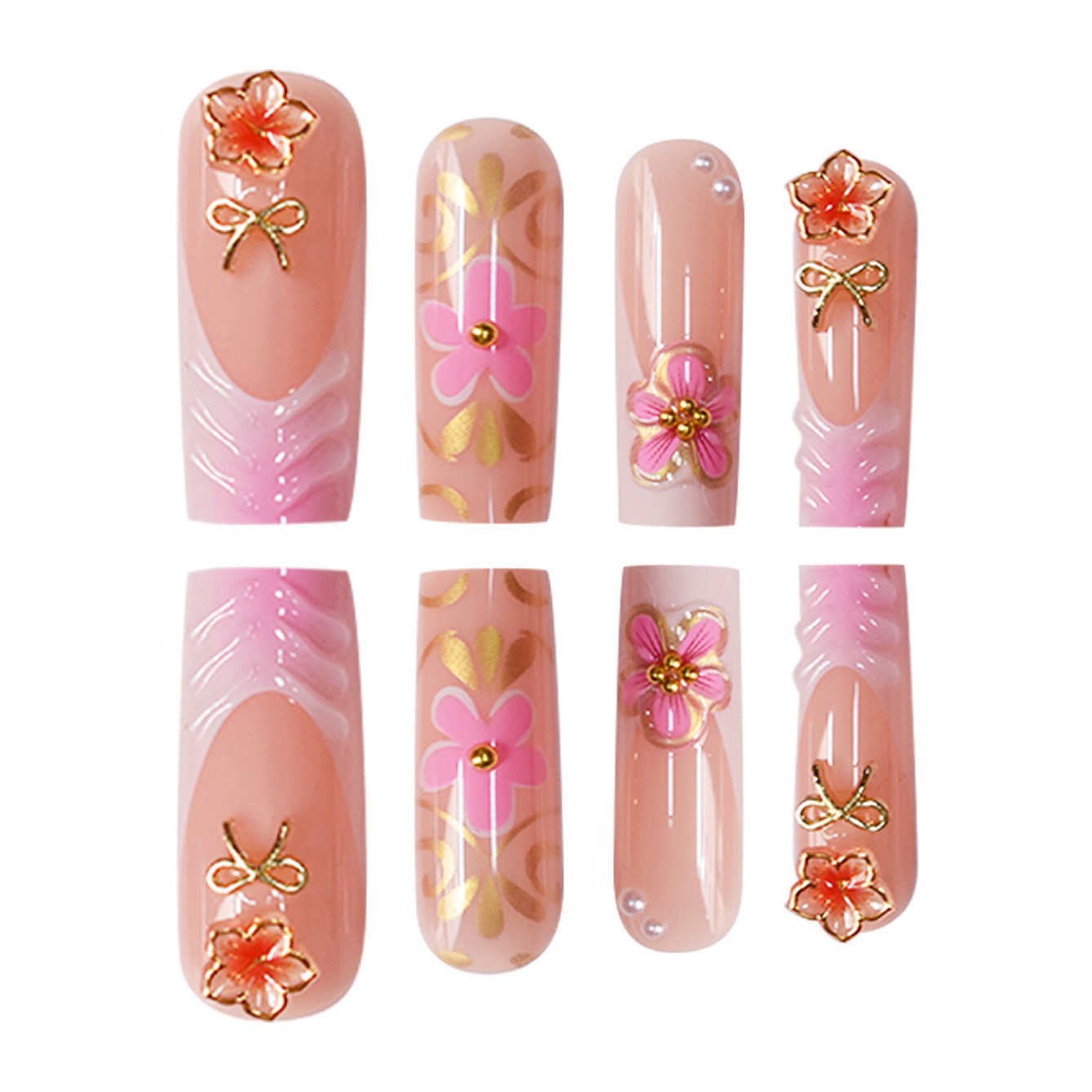 Dekoratives florales Nagelkunstdesign Brehn