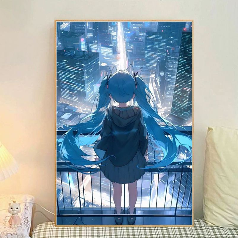 Anime-Themen Illustrierte Leinwand Kunstdruck Brehn