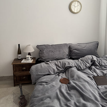 Premium Weiches Plüsch Bettwäsche Set