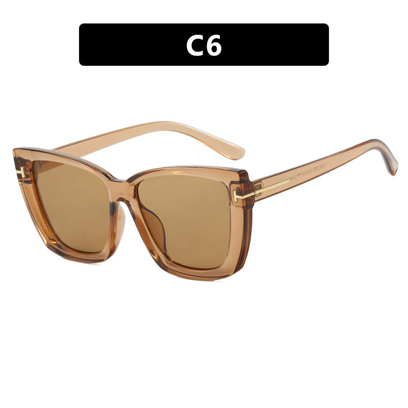 Damen große Sonnenbrille im modernen Design mit angesagtem Schildkrötenmuster Brehn