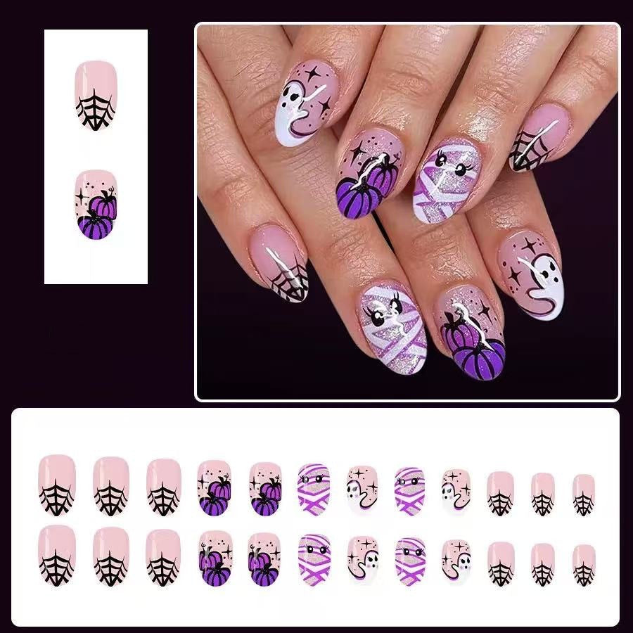 Kunstnagel-Set mit gruseligen Halloween-Motiven Brehn