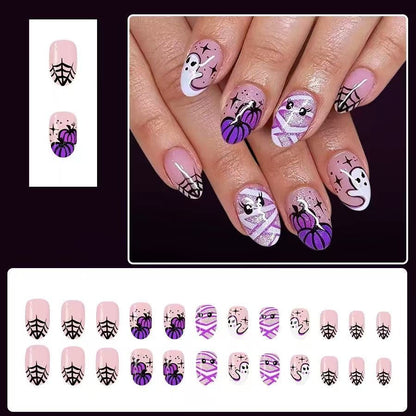 Kunstnagel-Set mit gruseligen Halloween-Motiven Brehn