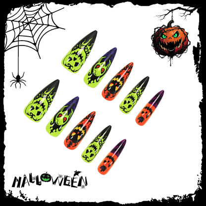 Halloween Kunstnagelset mit gruseligem Design und kreativen Motiven Brehn