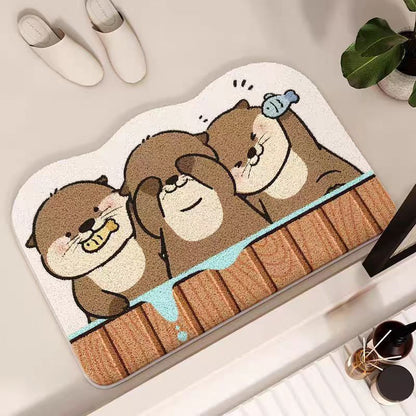 Cartoon Tierförmige Badmatte