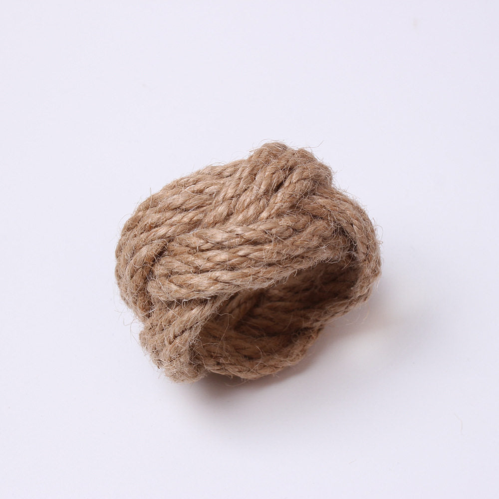 Handgefertigter Naturfaser Ring