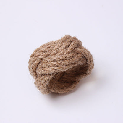 Handgefertigter Naturfaser Ring