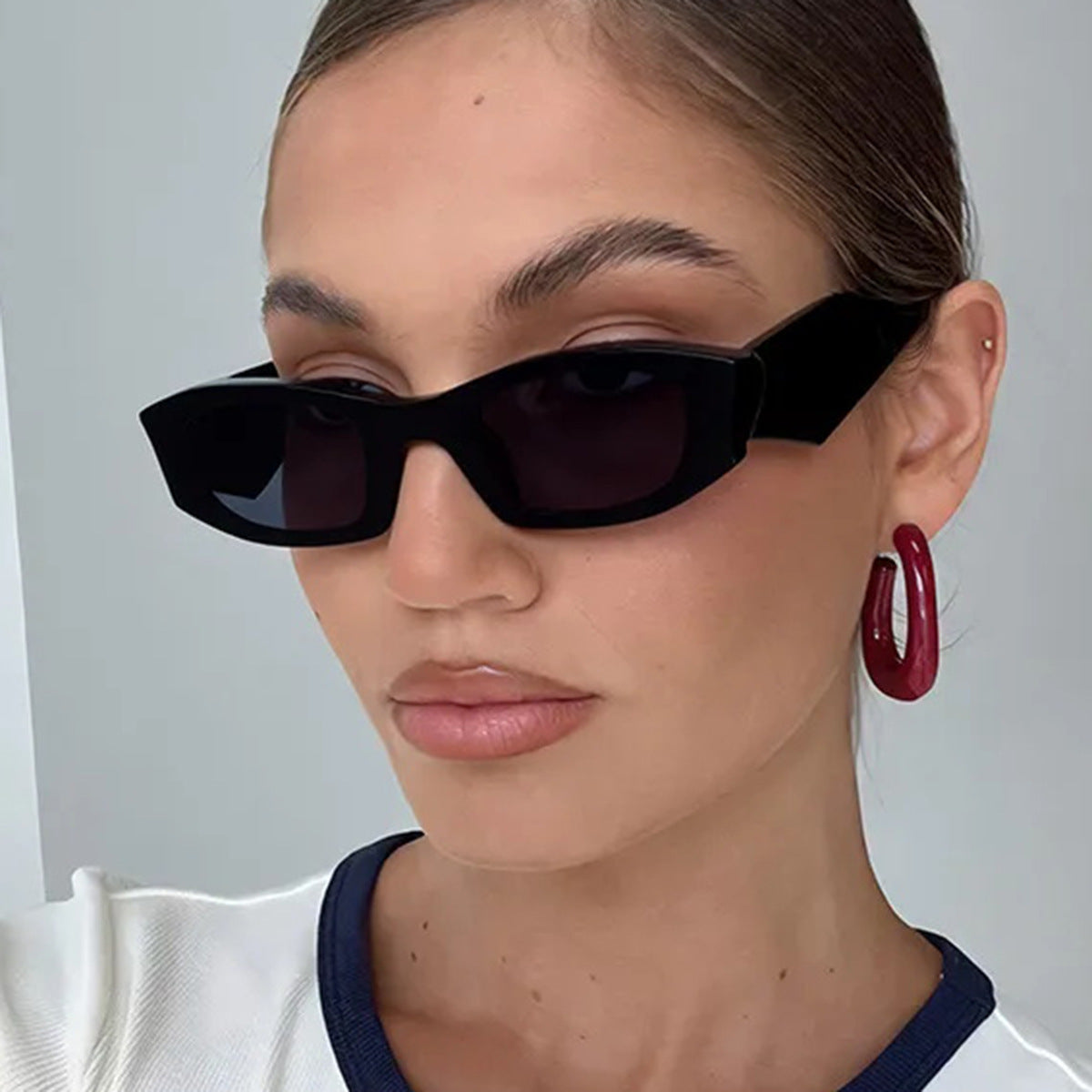 Damen trendige Cat-Eye Sonnenbrille mit einzigartigem Rahmen und UV-Schutz Brehn