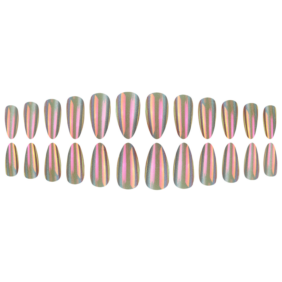 Holographische Stiletto Press-On Nägel Brehn