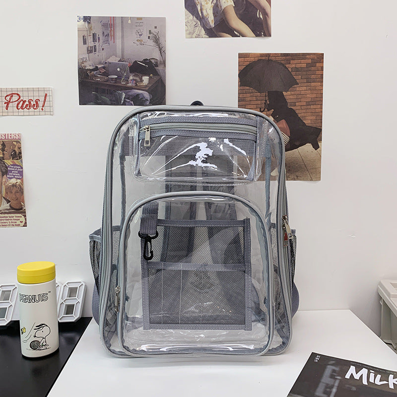 Transparenter Mehrfach-Taschen Klarer Schul-Rucksack Brehn