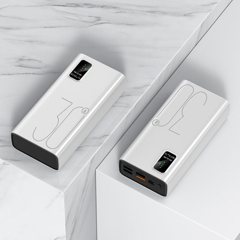 Hochleistungs-Powerbank mit smartem LCD-Display und zwei USB-Anschlüssen Brehn