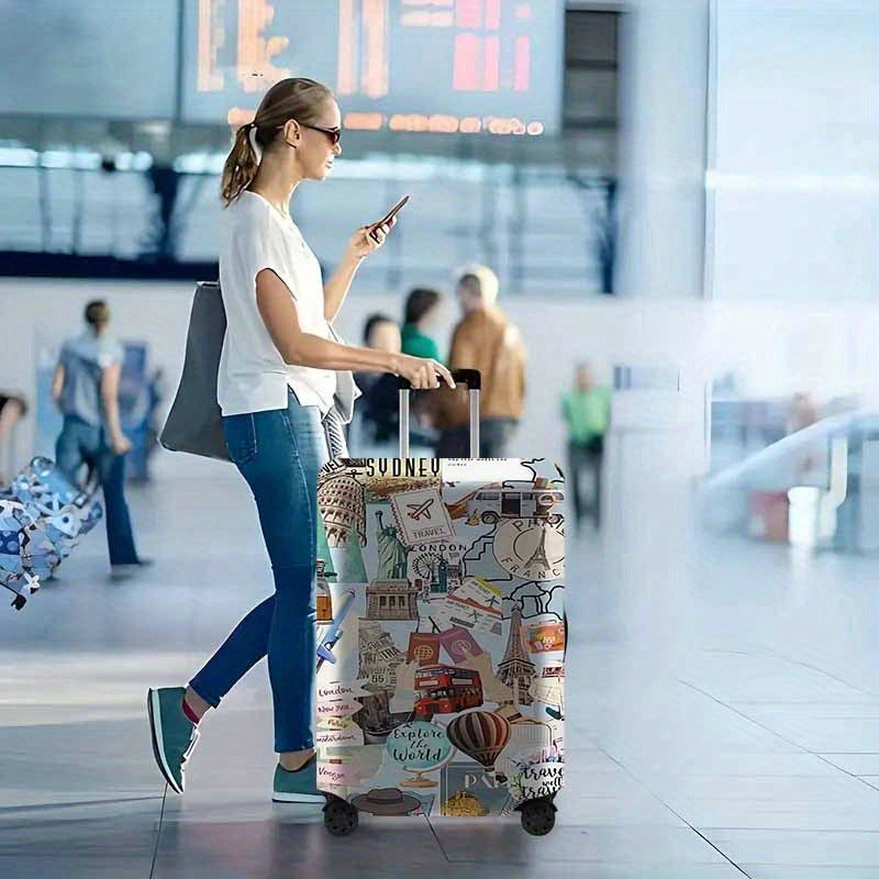 Damen Hartschalenreisekoffer mit kreativem Reise-Motiv Brehn