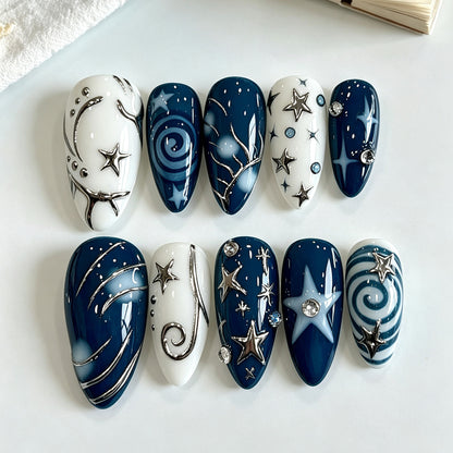 Künstlerisches Press-On Nagelset