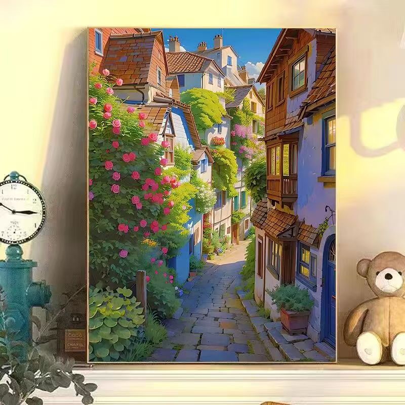 Bunte städtische Landschaft Wandkunst Brehn