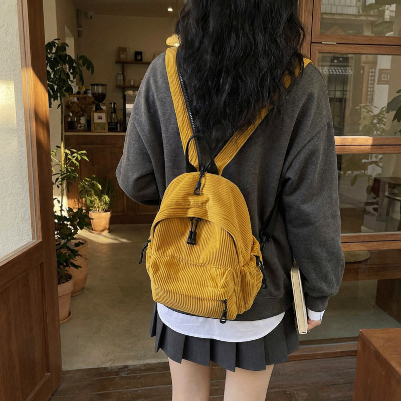 Cord-Rucksack mit Praktischem Frontfach Brehn