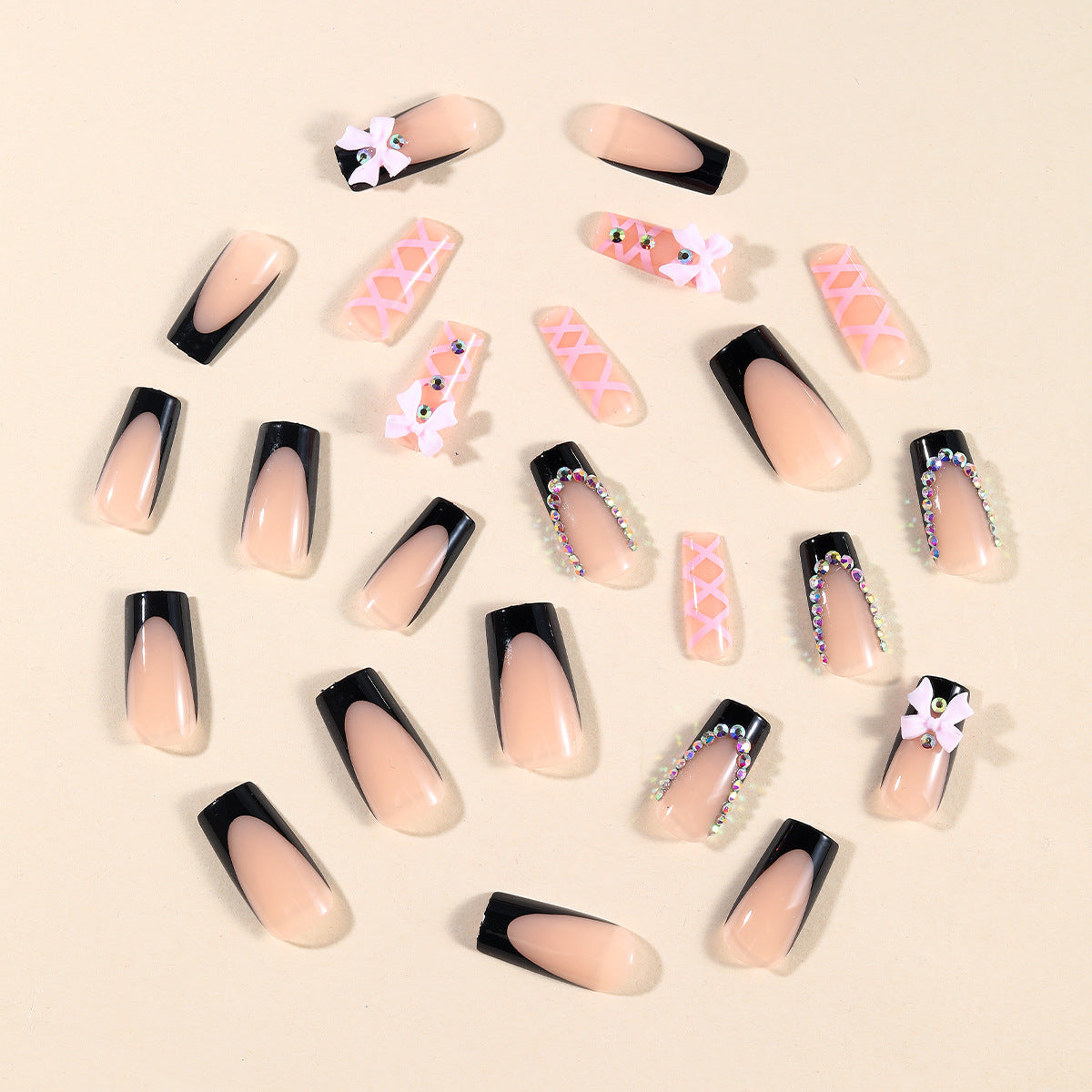 Dekoratives Langes Stiletto Nagelkunstdesign Brehn