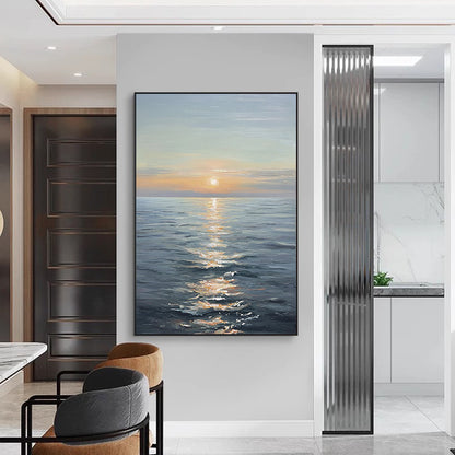 Szenische Küsten Sonnenuntergang Leinwand Kunstwerk