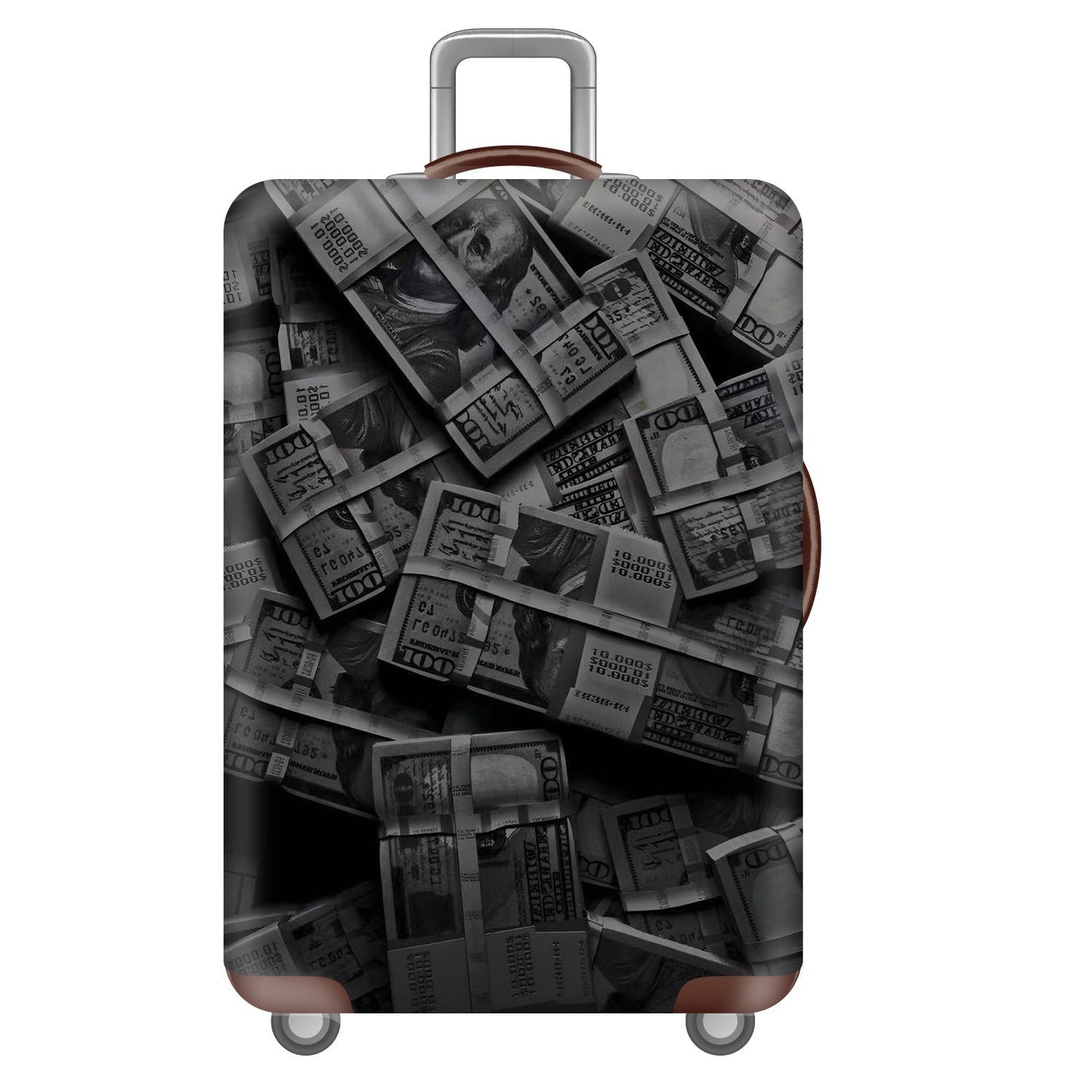 Unisex nan robuster Hartschalen-Trolley mit Löwenportrait Motivdruck, stoßfester ABS-Polycarbonat-Schale, mehrrädrigem Fahrwerk und TSA-Sicherheitsverschluss Brehn