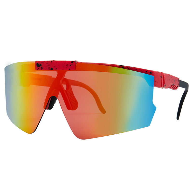 Damen Sport-Sonnenbrille im modernen Design mit großflächigen Gläsern Brehn