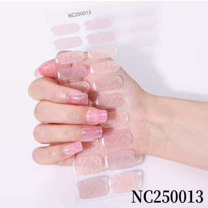 Glitter-Finish Nagel-Wickel