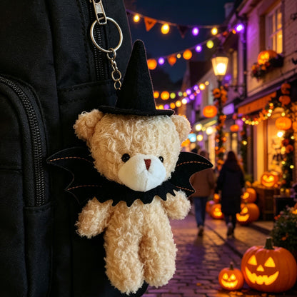 Kuscheliger Halloween-Teddybär Schlüsselanhänger