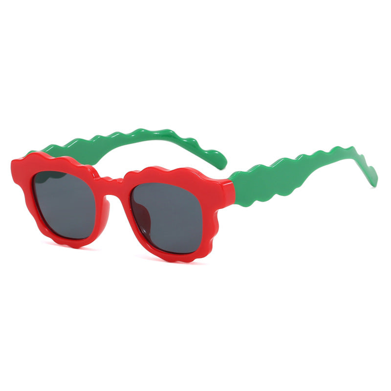 Damen modische Sonnenbrille mit gewelltem Rahmen Brehn