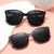 Damen quadratische Sonnenbrille mit stilvollem, breitem Rahmen Brehn