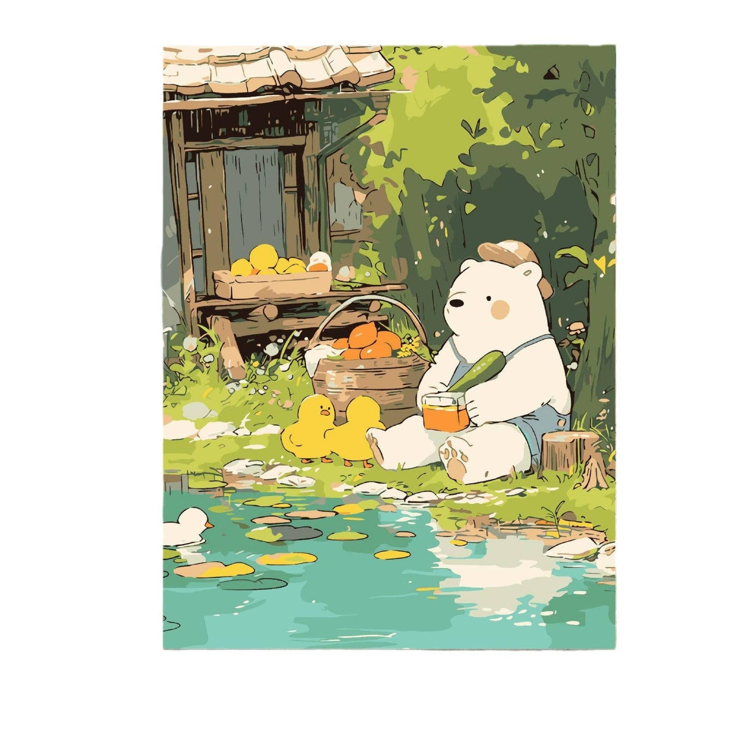 Verspielt Panda Illustration Leinwandkunst Brehn