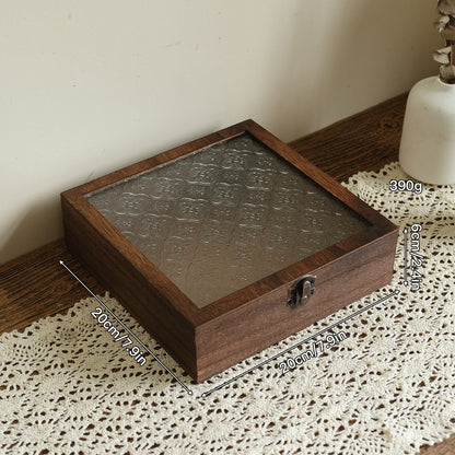 Vintage achteckige Holz-Schmuckbox