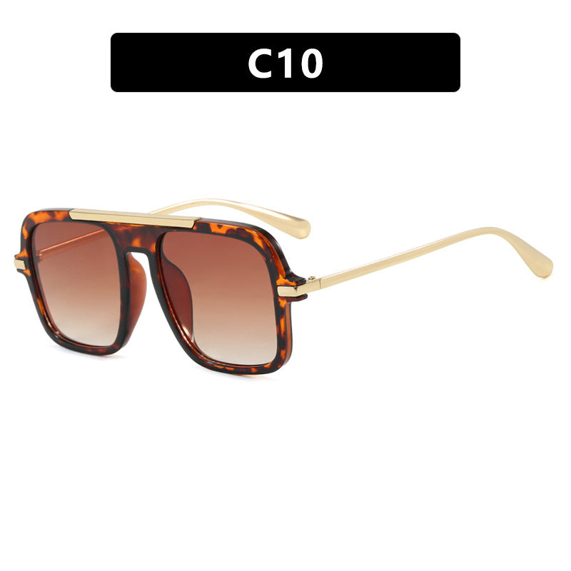 Damen quadratische Designer-Sonnenbrille mit goldenen Akzenten und schützendem UV-Filter Brehn