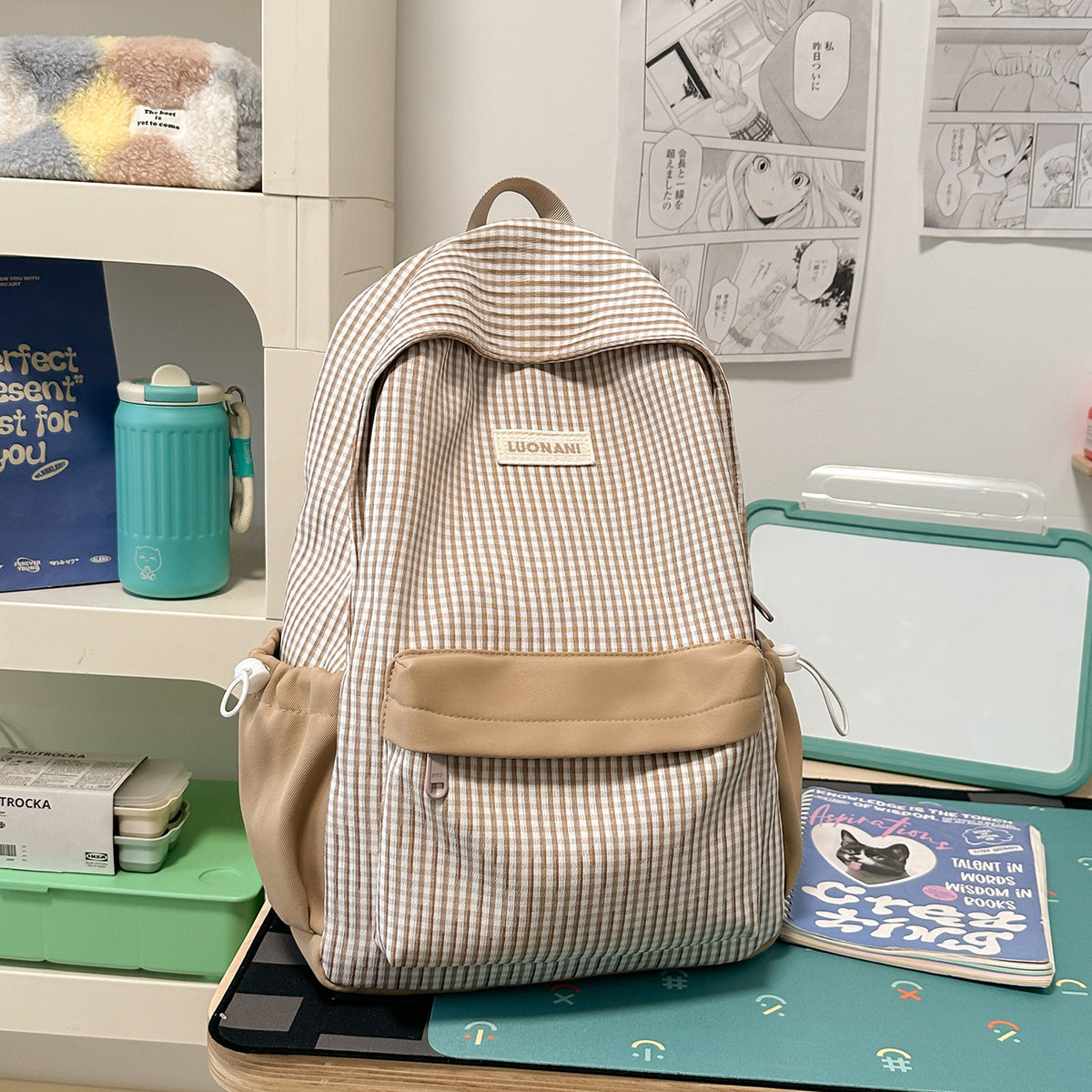 Stylische gestreifte Rucksack Brehn