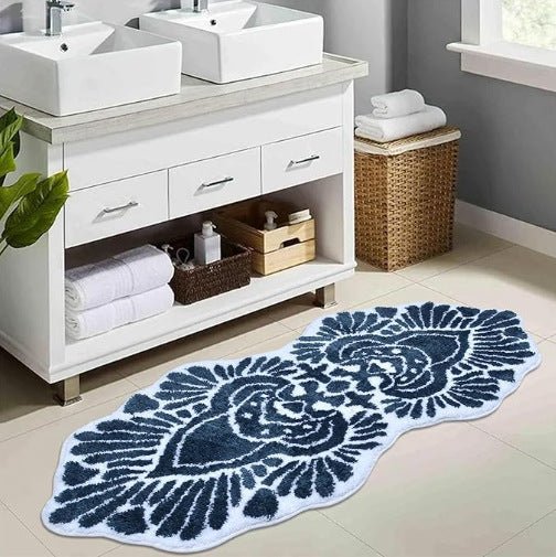 Plüsch Blatt-Design Badmatte Brehn